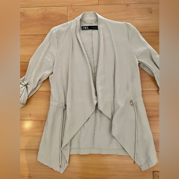 Zara Relaxed Fit Drawstring Jacket | Size XS - Picture 13 of 13